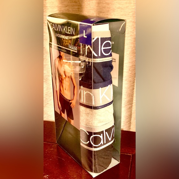 CALVIN KLEIN Men’s 3 Pack Classics Tagless Cotton Stretch Boxer Briefs. - Picture 7 of 10